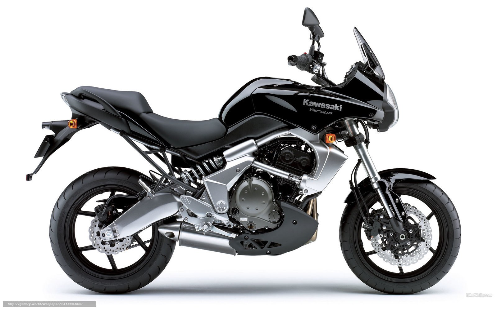 Black Kawasaki Versys motorcycle