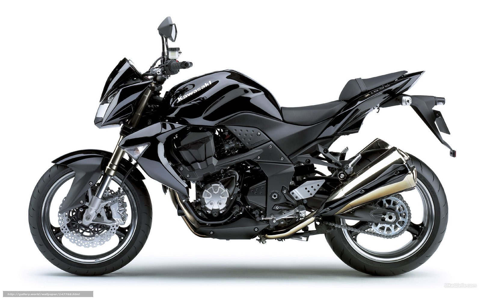 Black Kawasaki Z1000 motorcycle