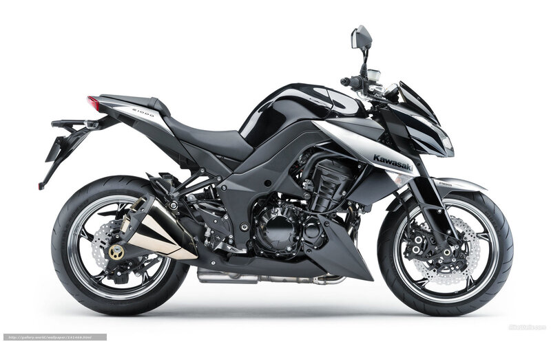 Black Kawasaki Z1000 Motorcycle — Neutral