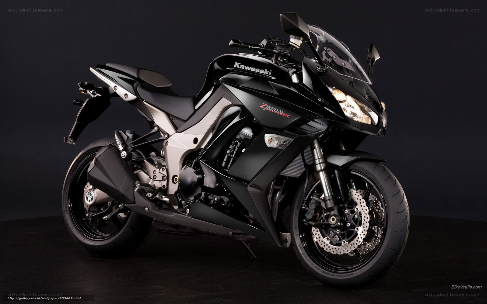 Black Kawasaki Z1000SX motorcycle