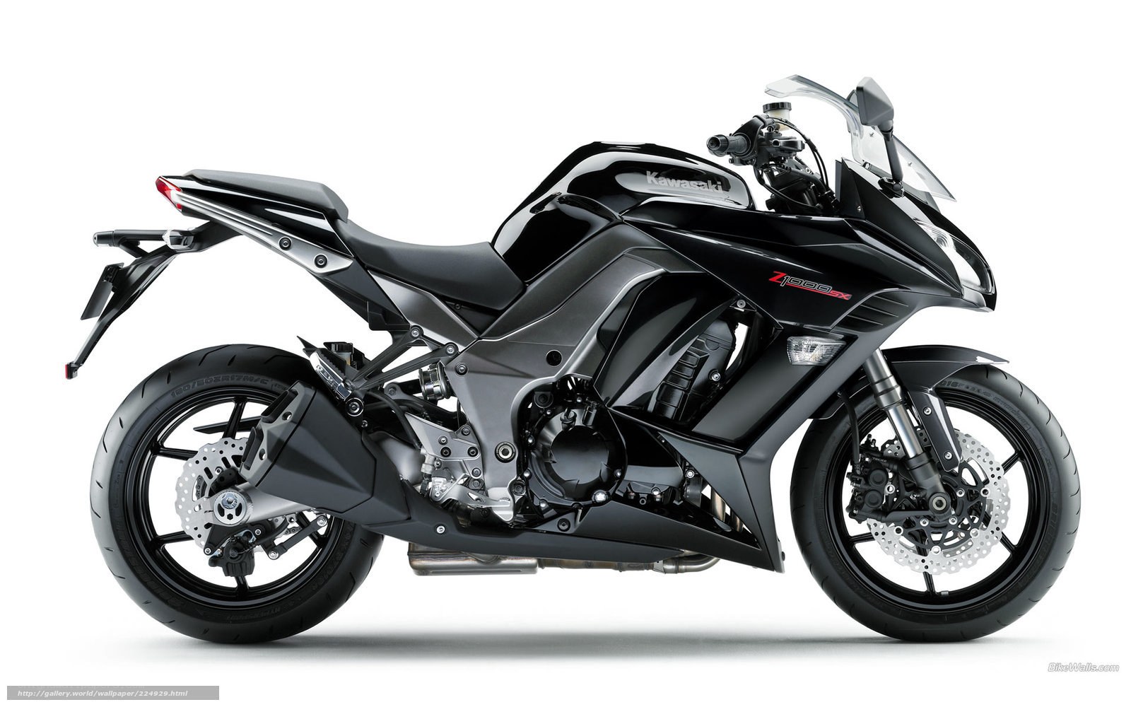 Black Kawasaki Z1000SX motorcycle