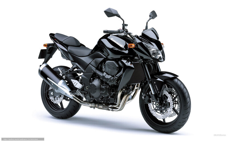 Black Kawasaki Z750 motorcycle