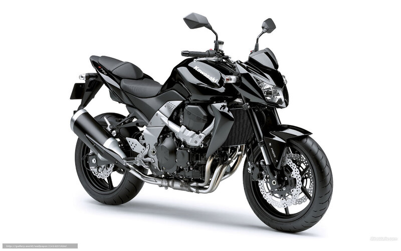 Black Kawasaki Z750 motorcycle