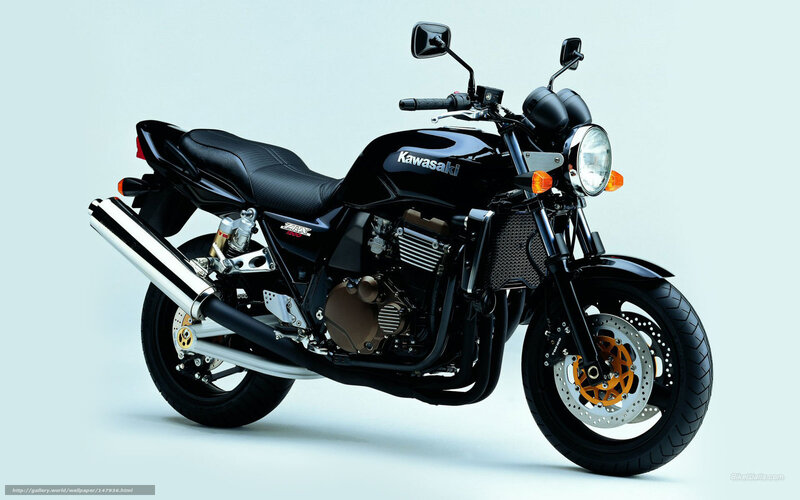 Black Kawasaki ZRX motorcycle