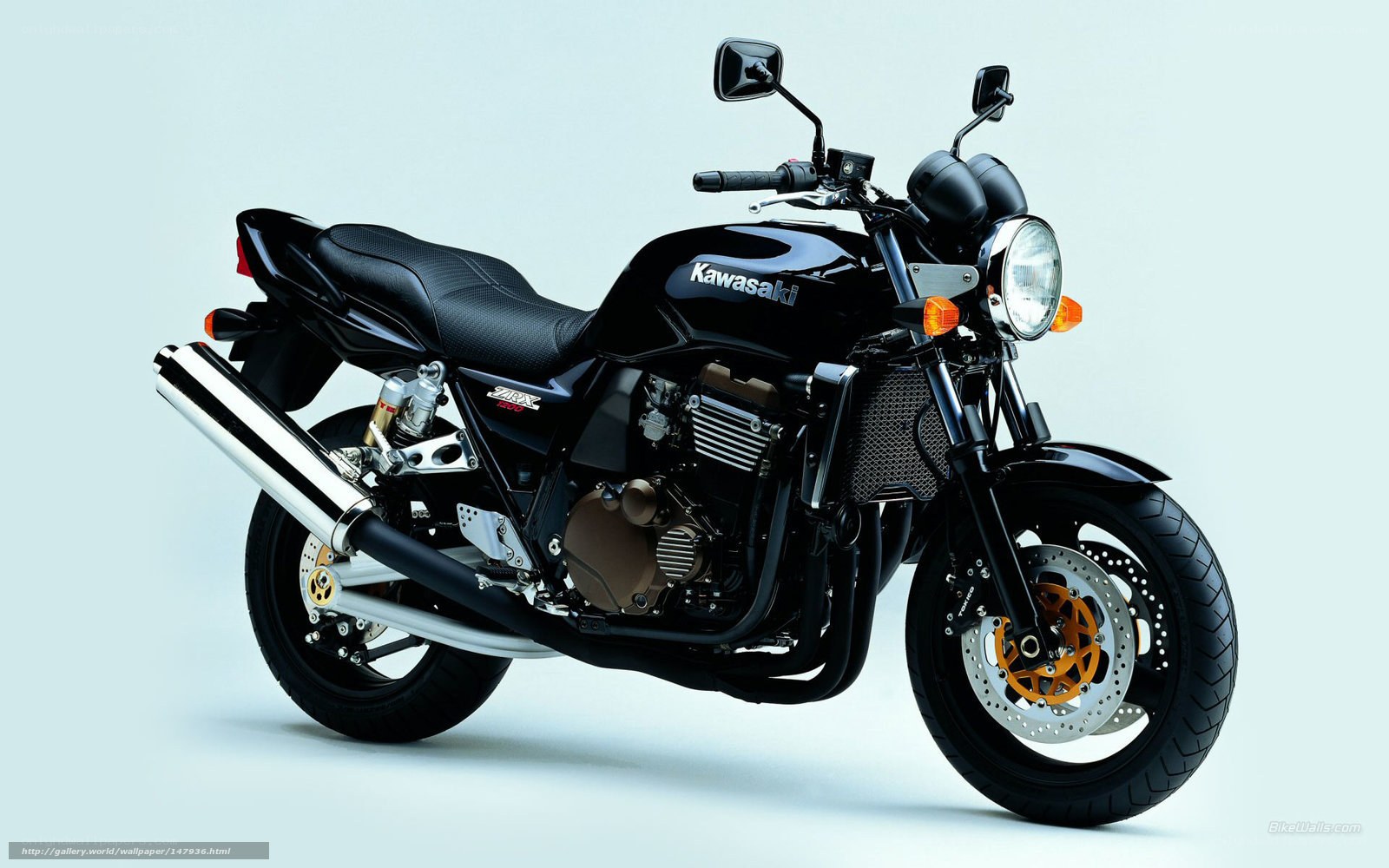 Black Kawasaki ZRX motorcycle