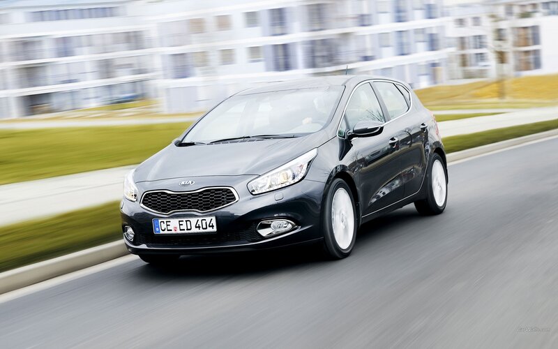 Black Kia Cee'd Car — Dynamic, Afternoon
