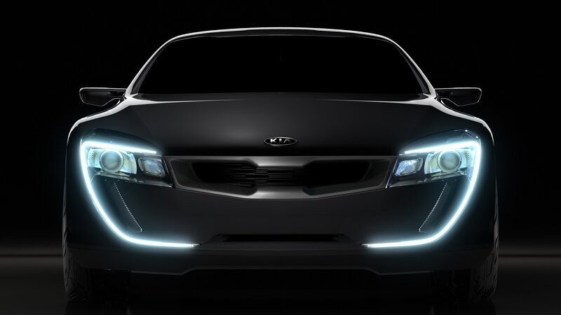 Black Kia Concept Car — Dramatic