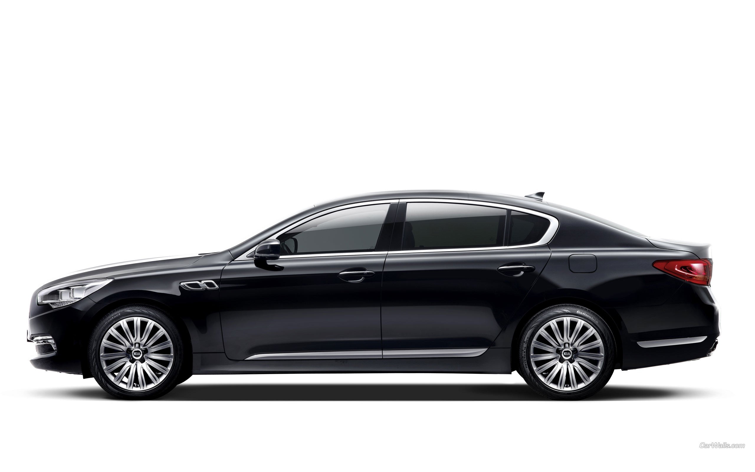 black kia sedan side view