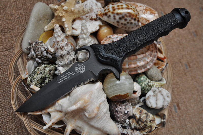 Black Knife in Seashells