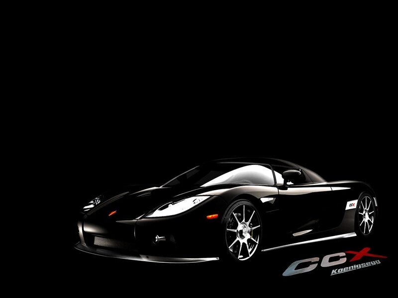 Black Koenigsegg CCX sports car