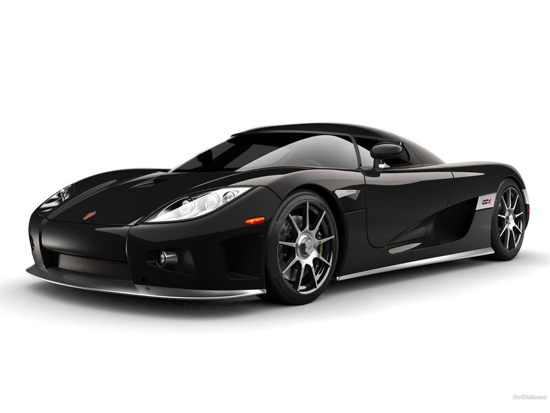 Black Koenigsegg CCX sports car