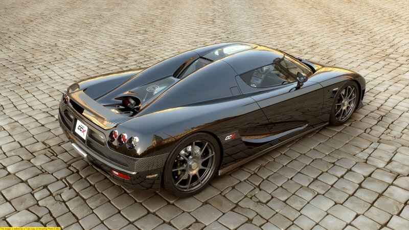 black koenigsegg ccx sports car