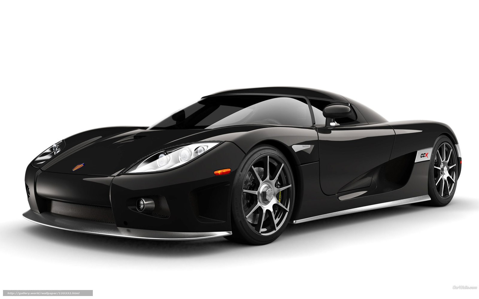 Black Koenigsegg CCX sports car