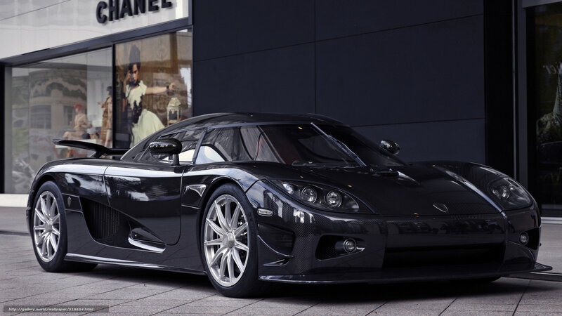 Black Koenigsegg sports car