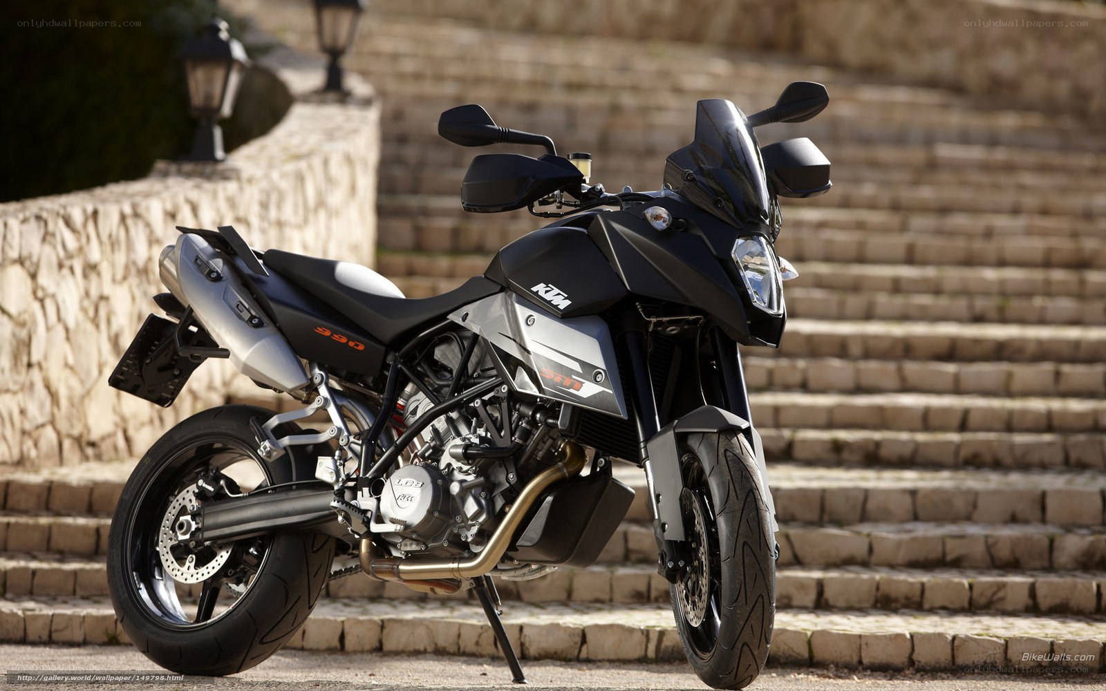 Black KTM 390 Adventure motorcycle