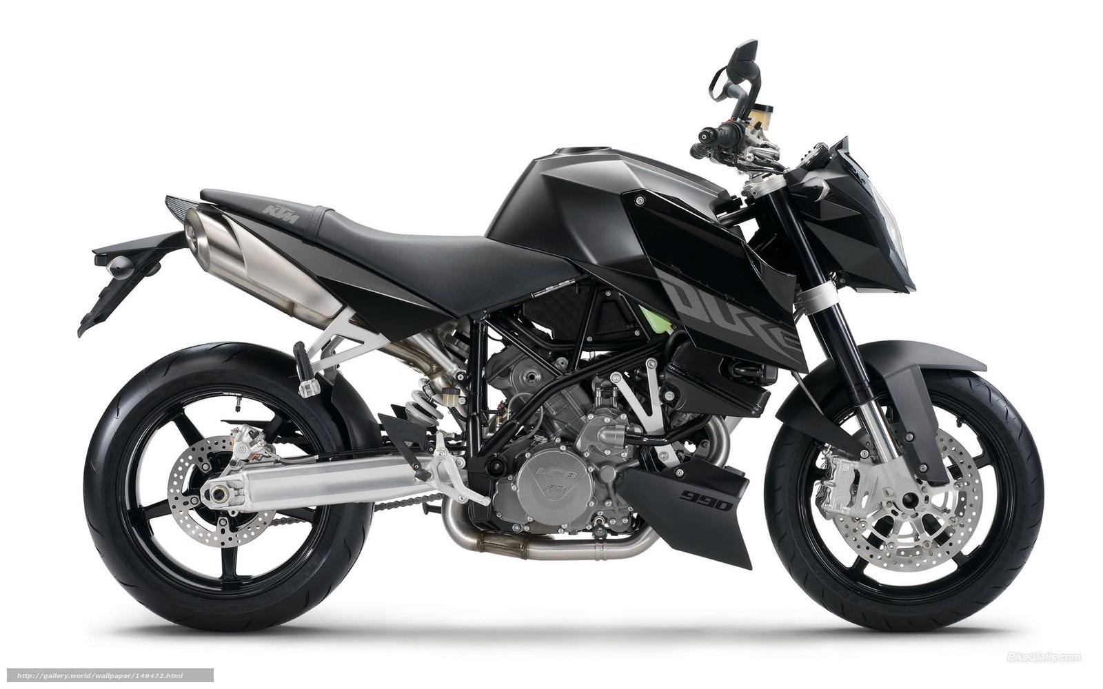 Black KTM 990 motorcycle