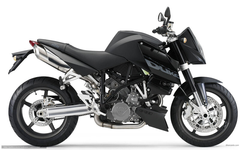 Black KTM Duke Motorcycle — Neutral