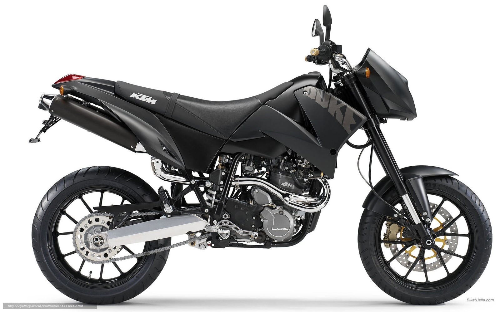 Black KTM Duke motorcycle