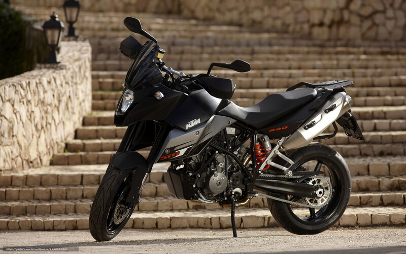 Black KTM Motorcycle — Calm, Afternoon