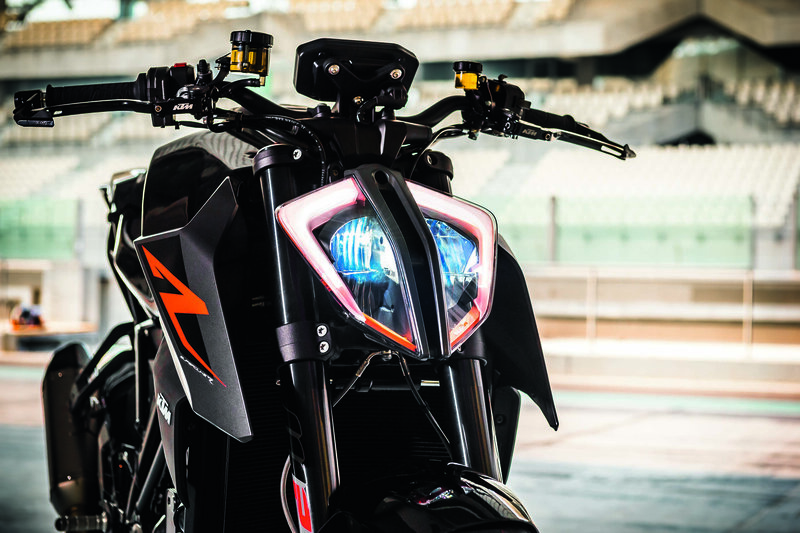 Black KTM Motorcycle — Dramatic, Photograph