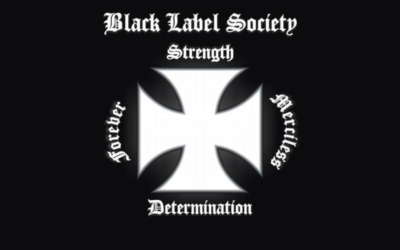 Black Label Society logo with symbols