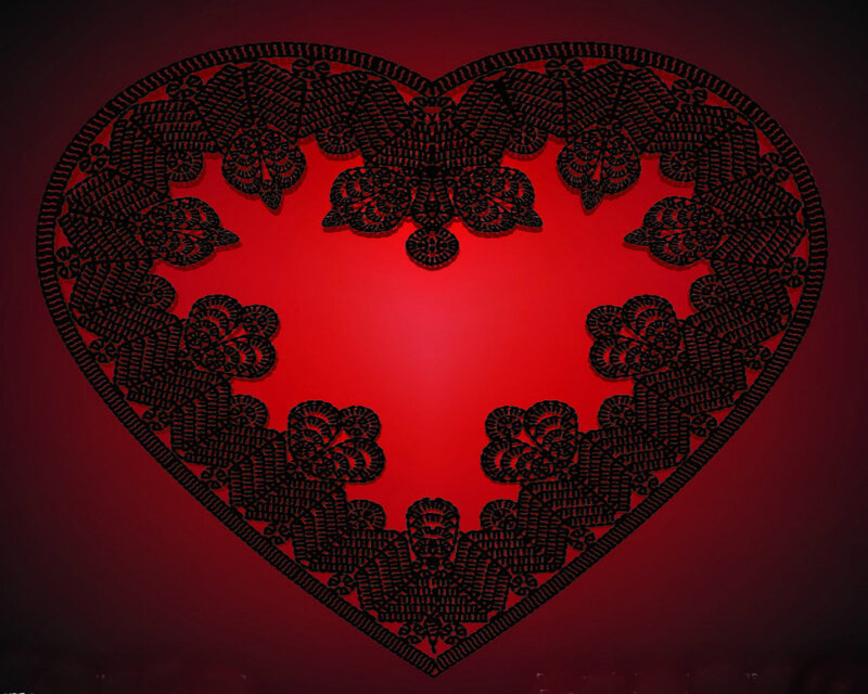 Black Lace Heart