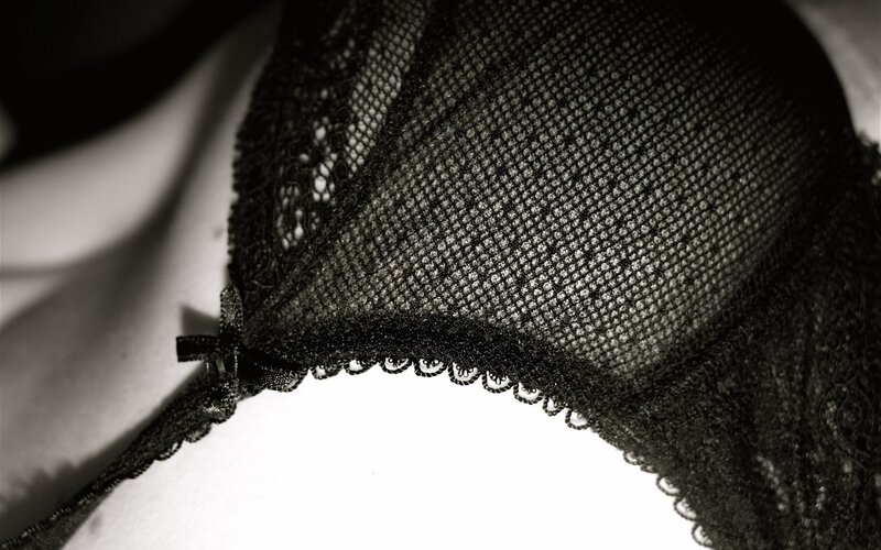 black lace lingerie detail