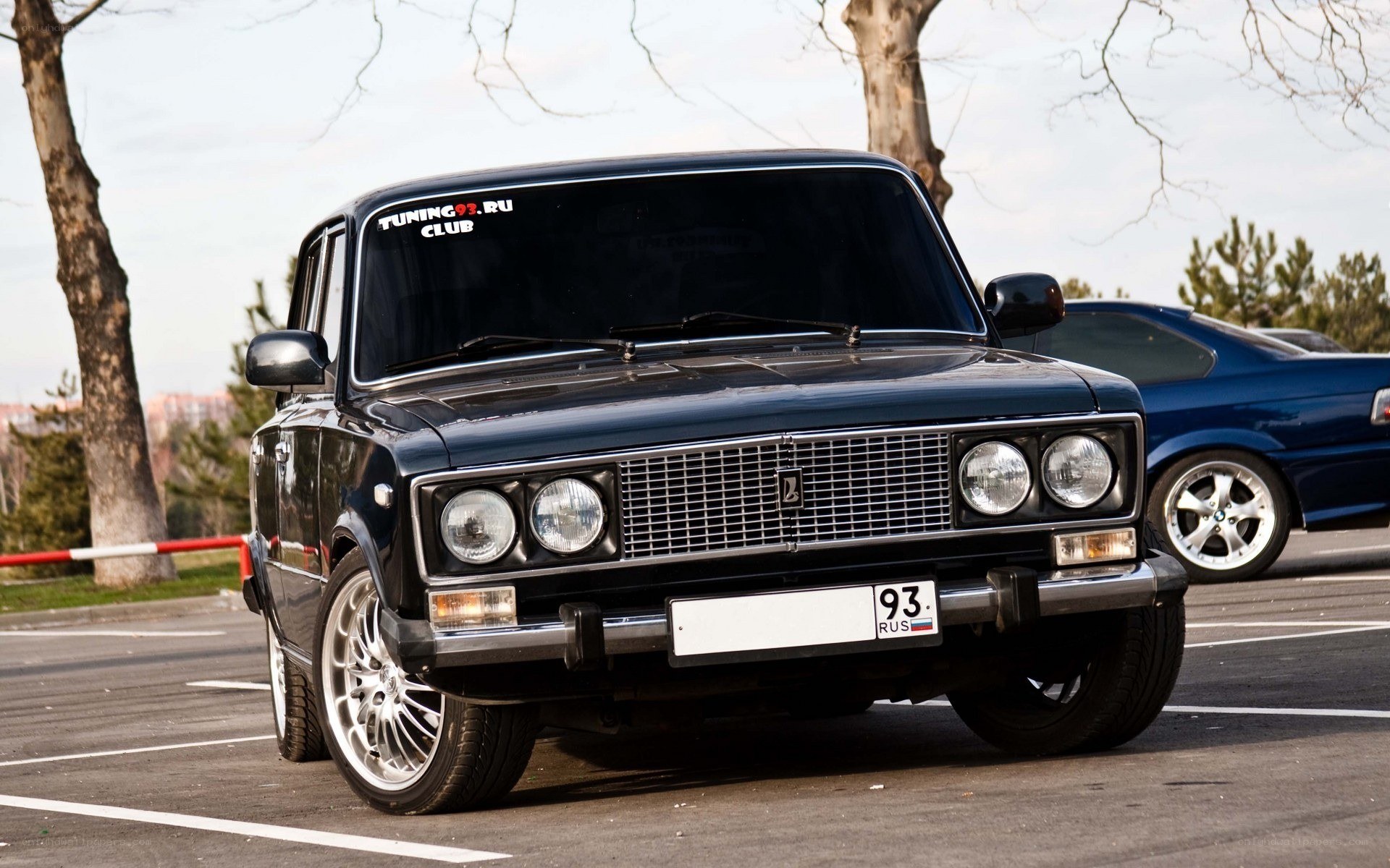 Black Lada tuning car