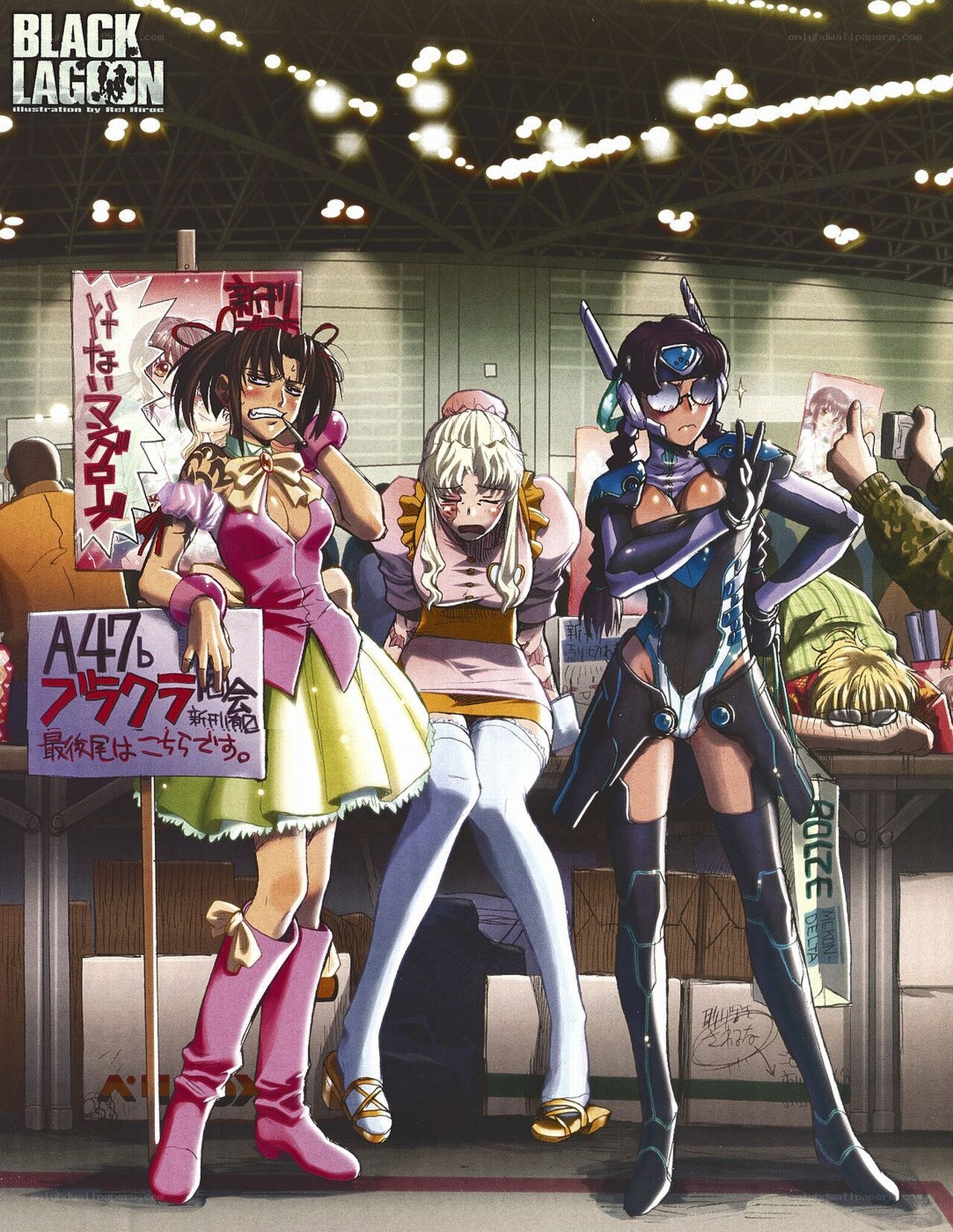 Black Lagoon characters at a convention
