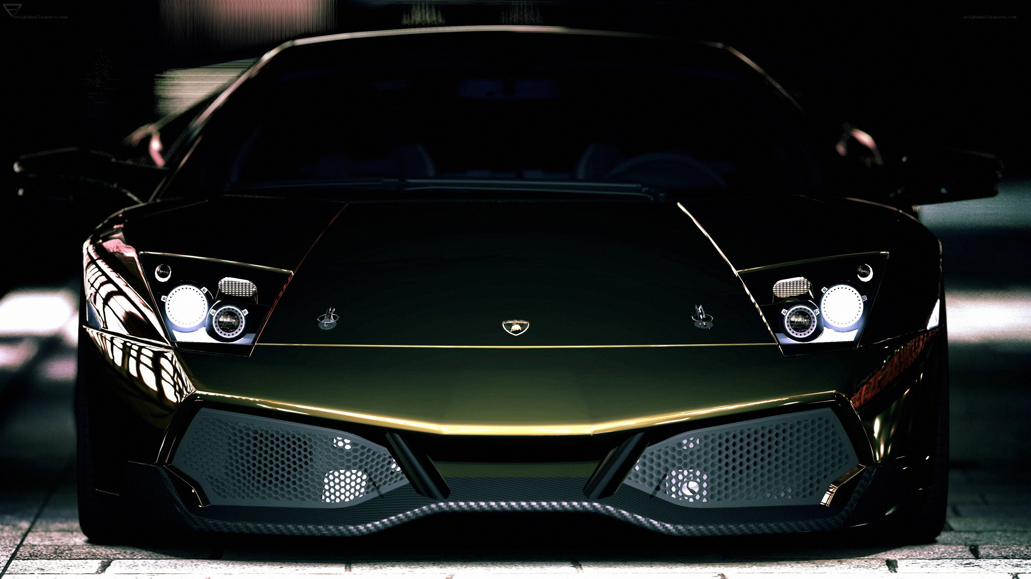 black lamborghini at night