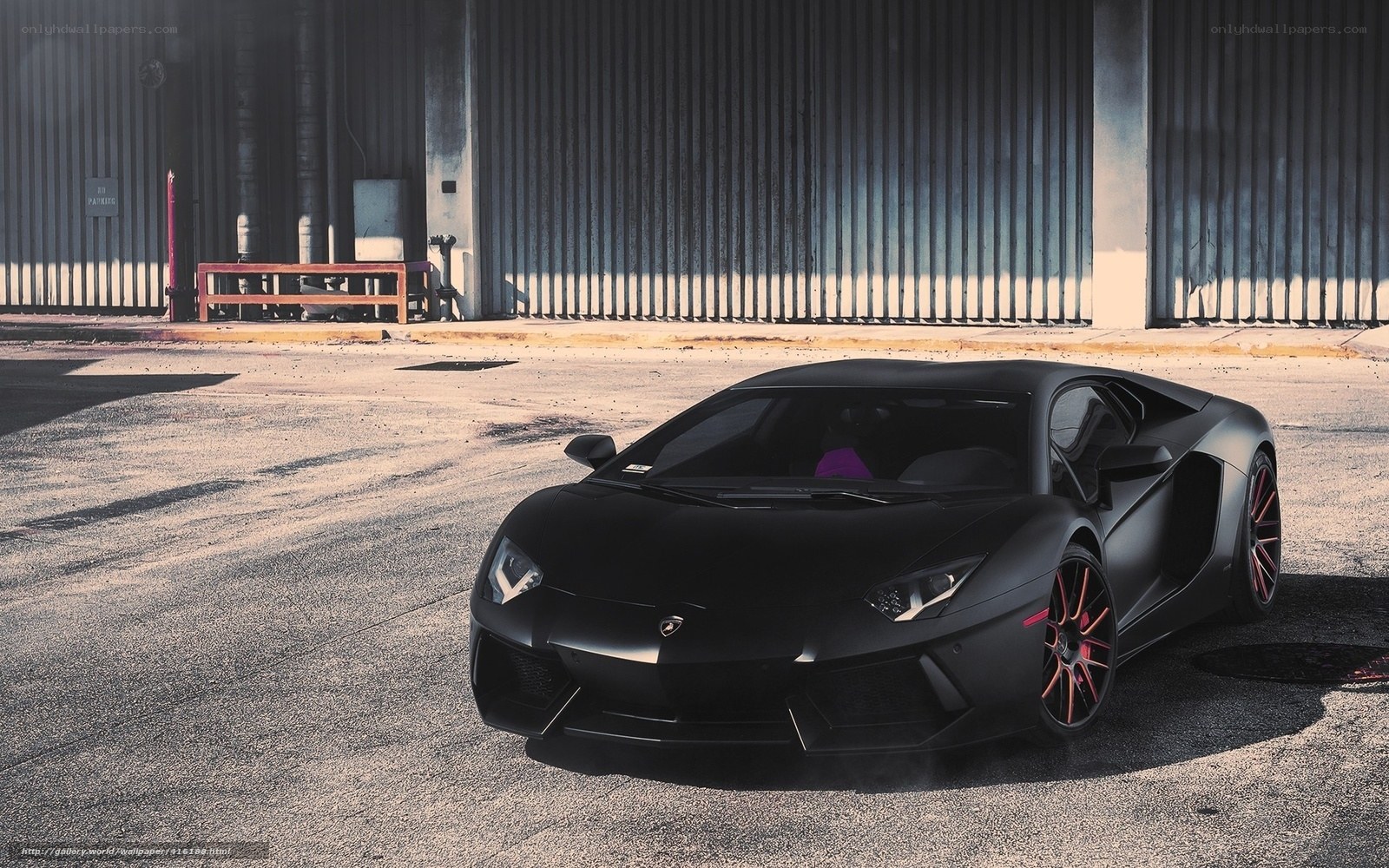 Black Lamborghini Aventador