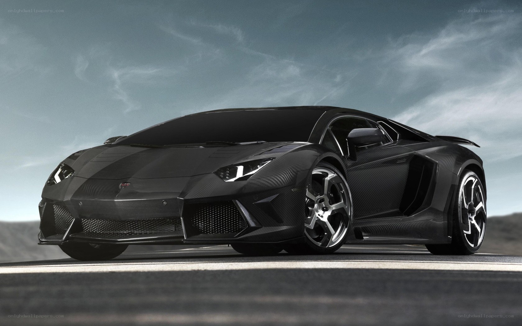 Black Lamborghini Aventador