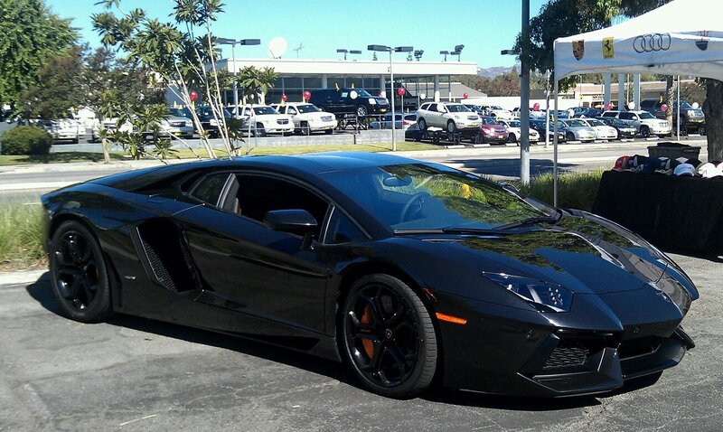 Black Lamborghini Aventador