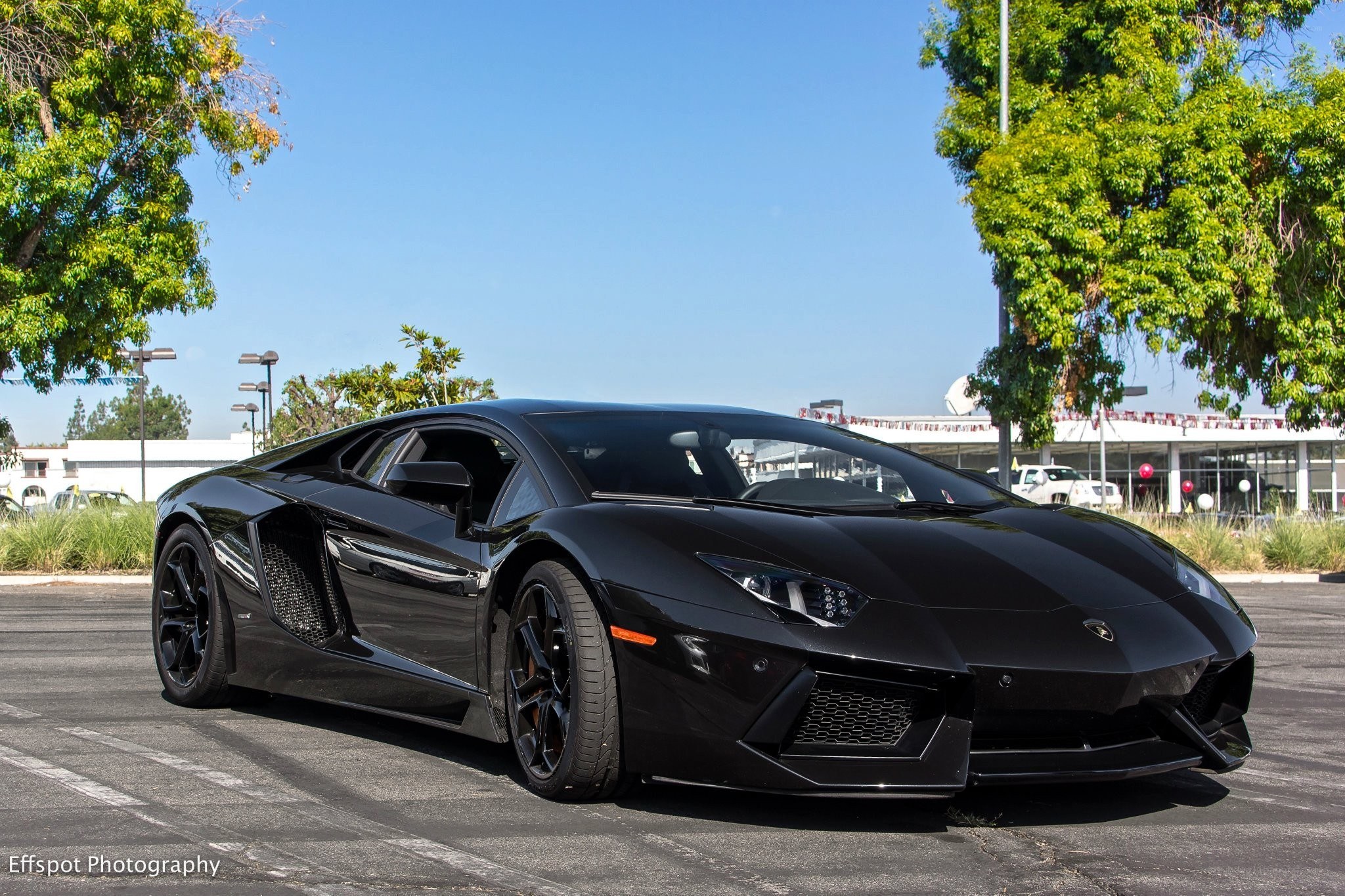 Black Lamborghini Aventador