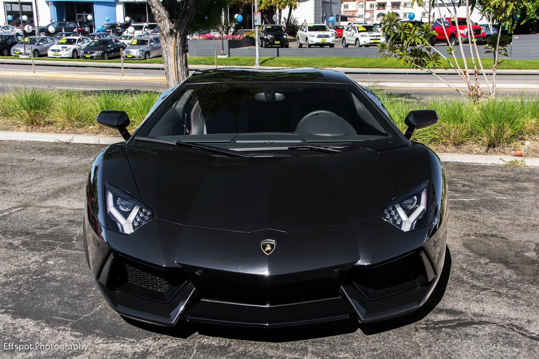 Black Lamborghini Aventador