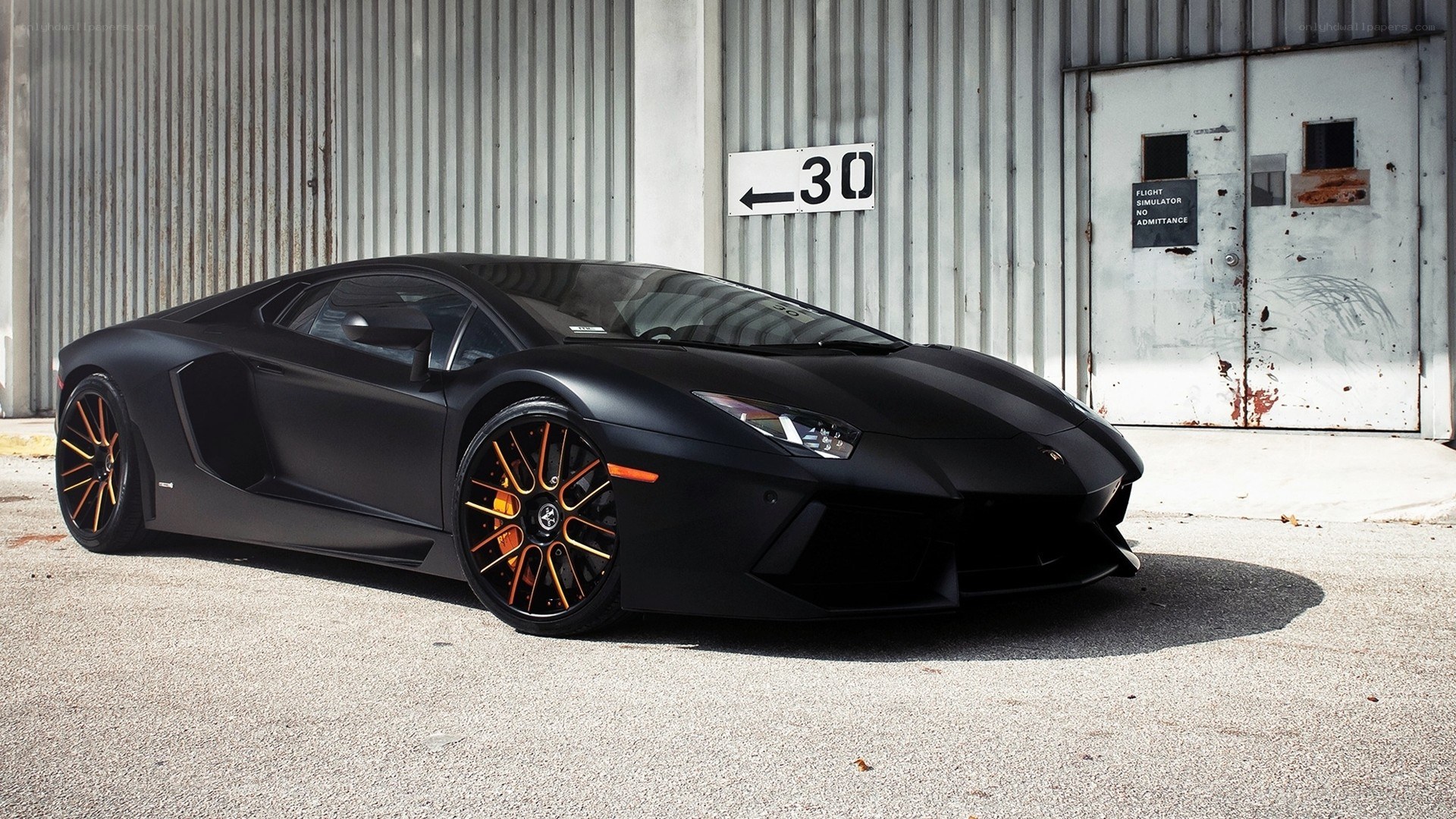 Black Lamborghini Aventador