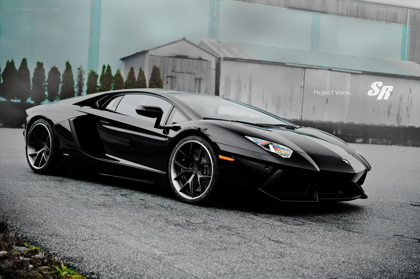 Black Lamborghini Aventador