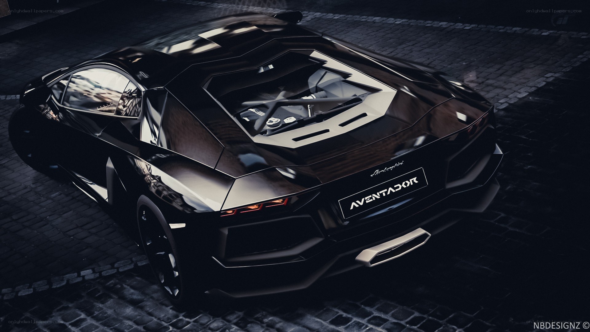 Black Lamborghini Aventador