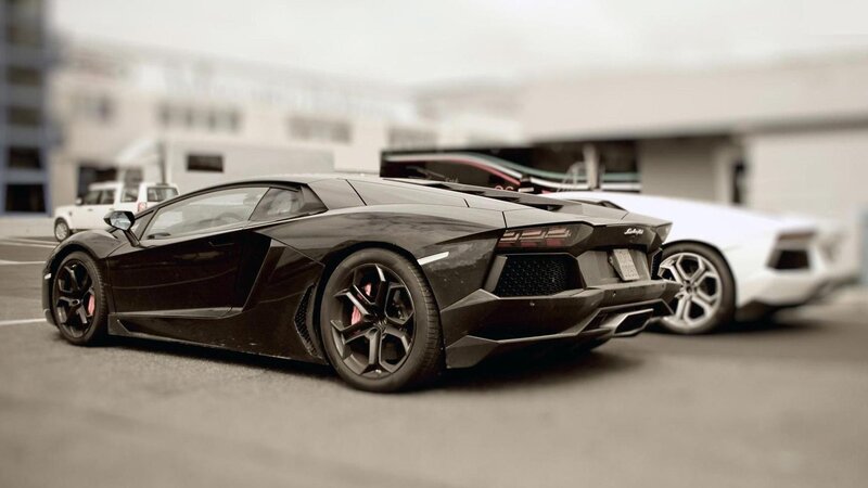 Black Lamborghini Aventador