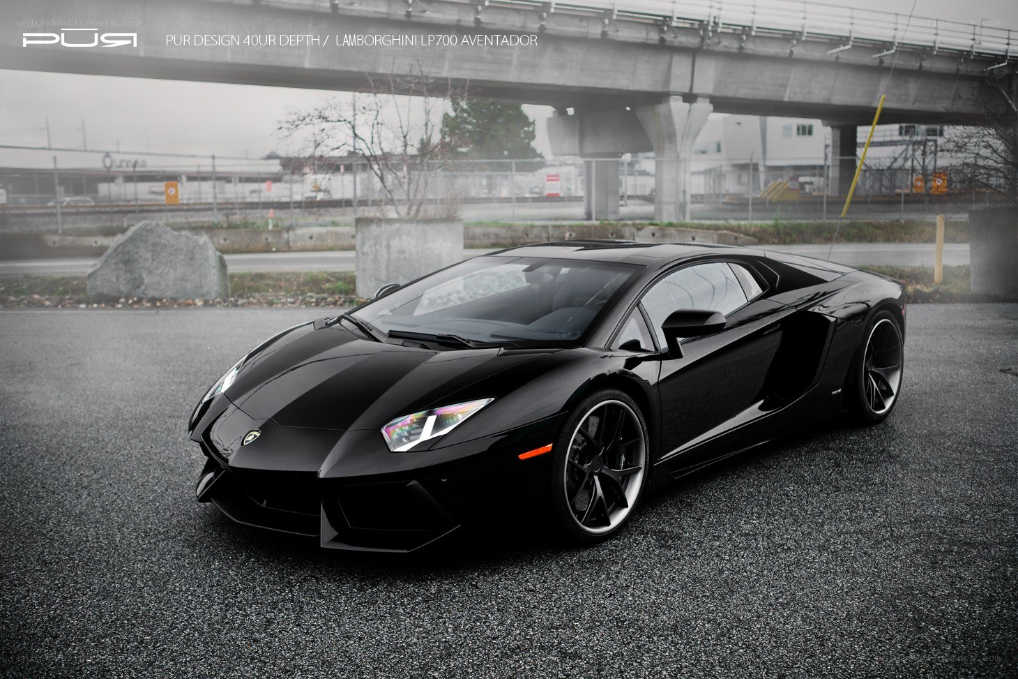 Black Lamborghini Aventador