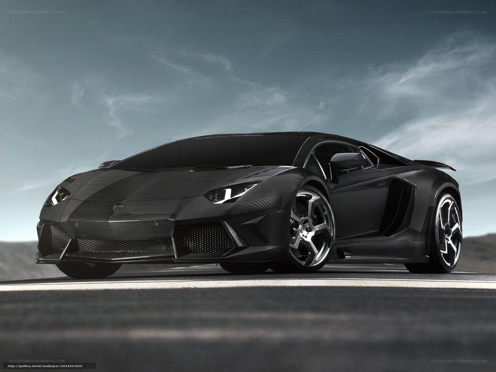 Black Lamborghini Aventador