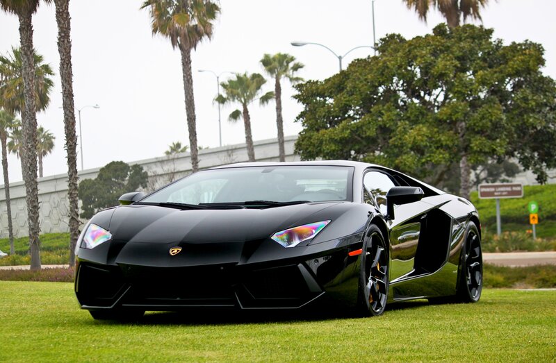 Black Lamborghini Aventador — Calm, Afternoon