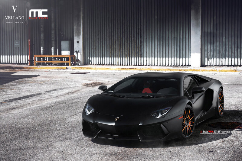 Black Lamborghini Aventador — Dramatic, Afternoon, Photograph