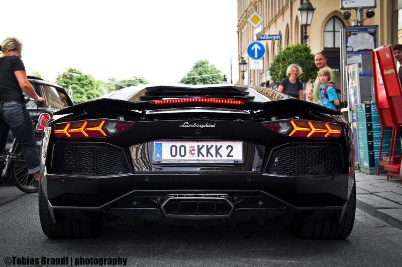 Black Lamborghini Aventador — Urban, Afternoon, Photograph