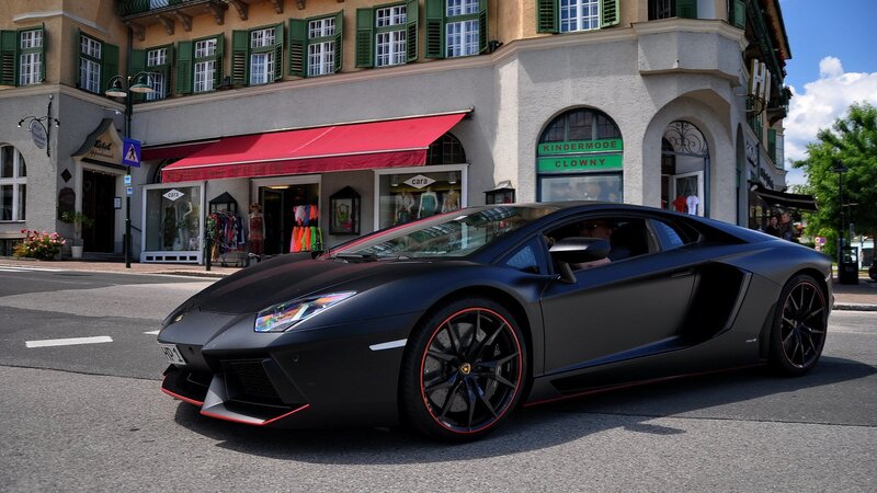 Black Lamborghini Aventador — Urban