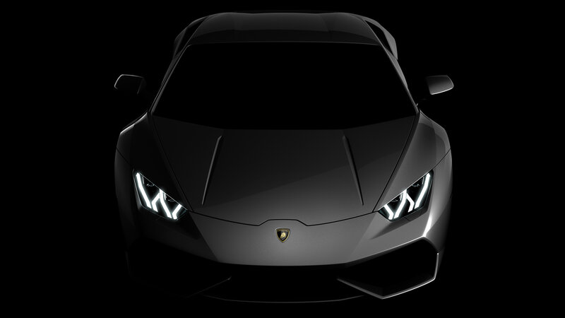 Black Lamborghini Car — Dramatic, 3d Render