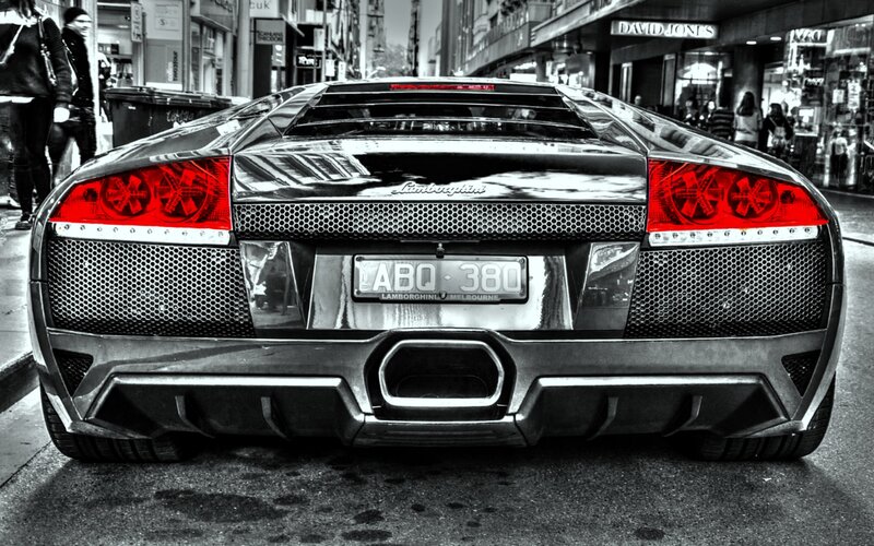 Black Lamborghini Car — Dramatic, Afternoon