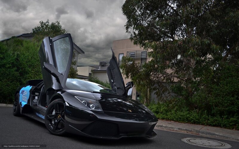 Black Lamborghini Car — Dramatic, Photograph, House