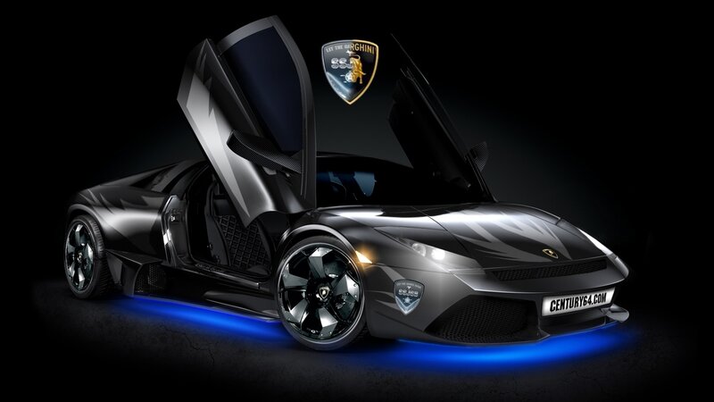 Black Lamborghini Car — Dramatic