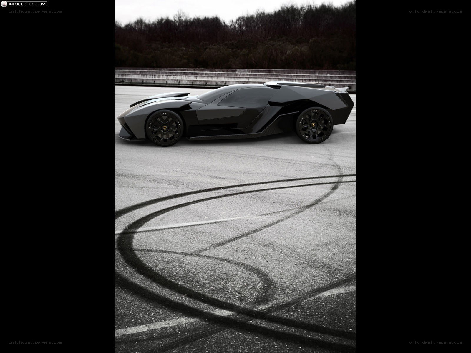 Black Lamborghini concept car